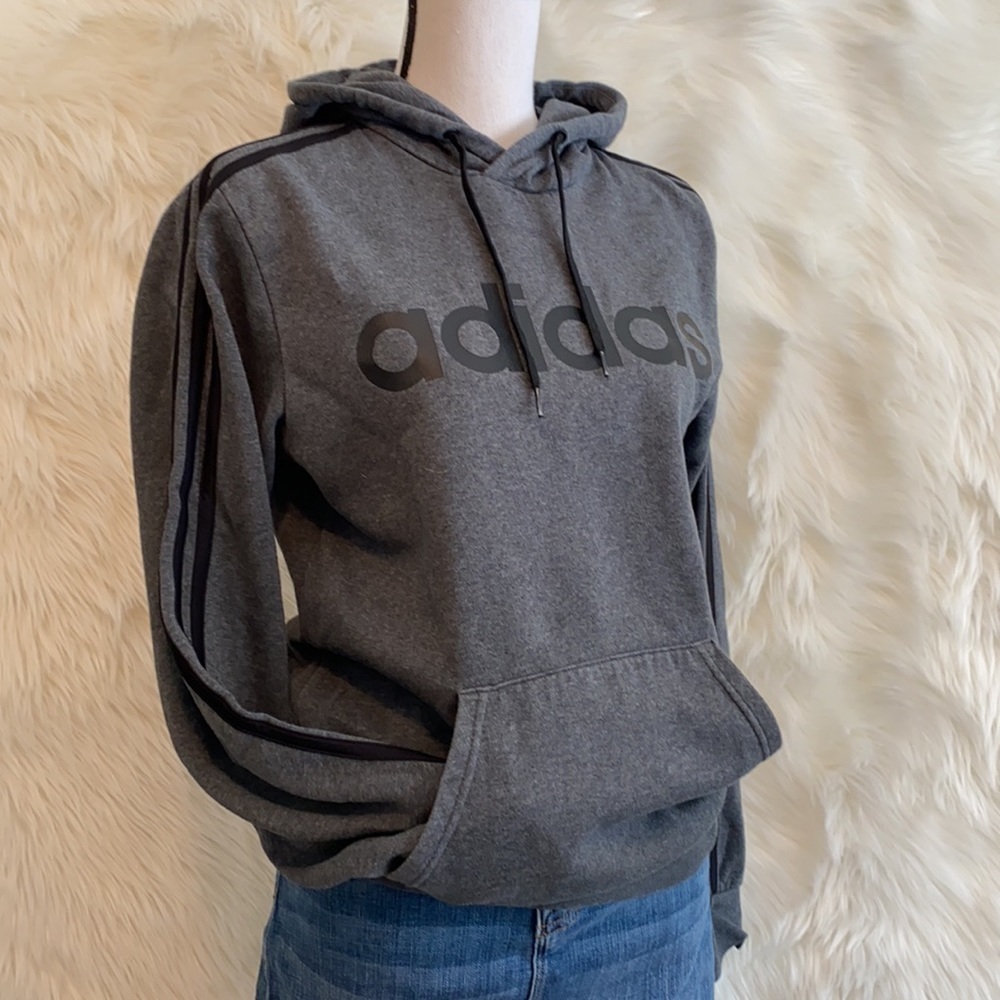 Adidas Sweatshirt Hoodie Gray Size S